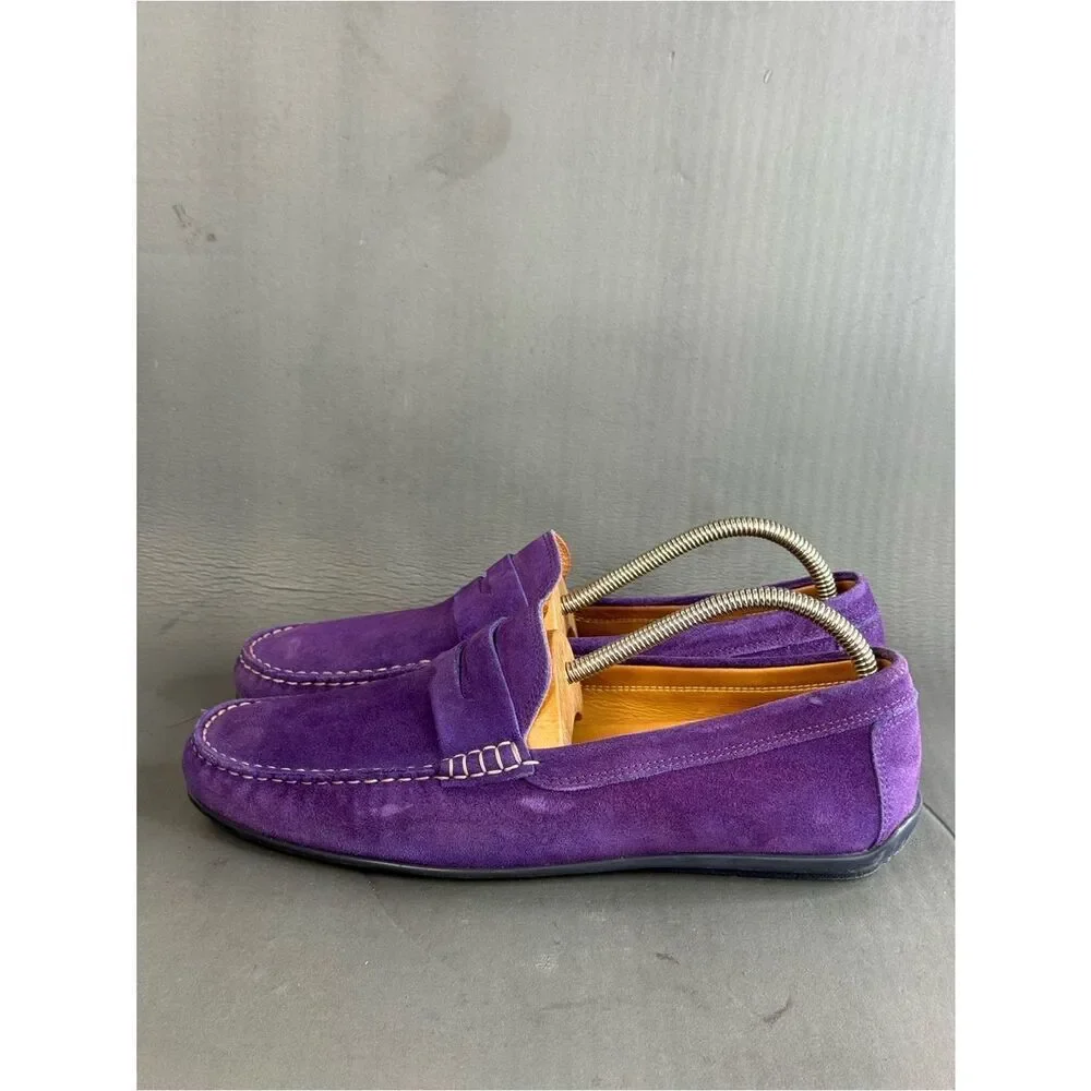 AUSTIN HELLER CUSTOM PURPLE DRIVERs loafer shoes men’s size 10.5